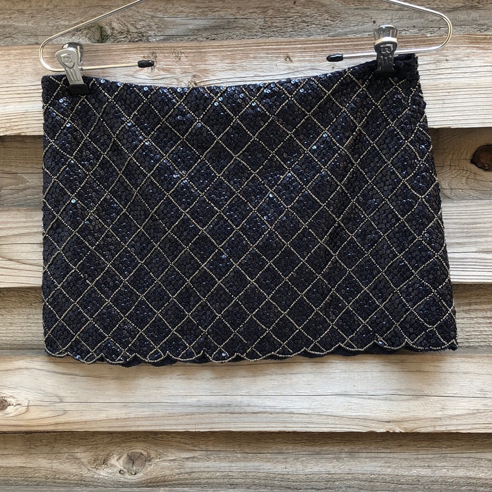 Gryphon NY sequined/beaded mini skirt, XS